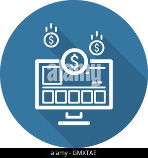 Einkommen-Store-Symbol. Business-Konzept. Stock Vektor