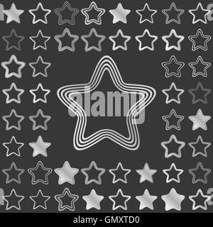 Silverline Sternsymbol Designset Stock Vektor