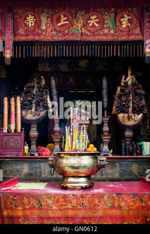 Schrein-Altar-Detail im Inneren berühmte chinesische a-Ma-Tempel in Macau china Stockfoto