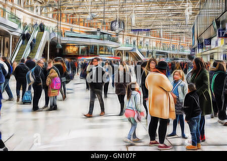 Londons berühmte Waterloo station Stockfoto