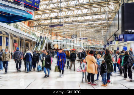 Londons berühmte Waterloo station Stockfoto