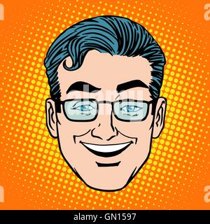 Emoji Lächeln Lachen Mann Gesicht Symbol symbol Stock Vektor