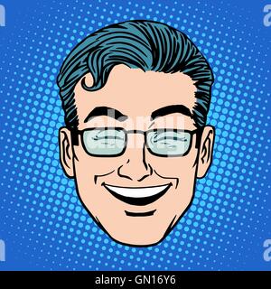 Emoji Lächeln Lachen Mann Gesicht Symbol symbol Stock Vektor