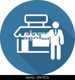 Marketing-Symbol. Flaches Design. Stock Vektor