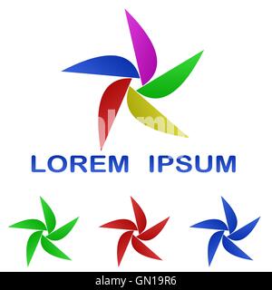 Abstrakt Business Design Vorlage Symbolsatz gebogen Stock Vektor