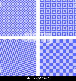 Blaue einfache Muster-set Stock Vektor