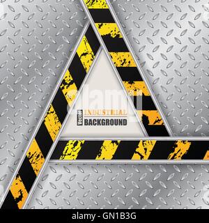 Abstrakte metallische Platte Hintergrund mit Grunge-Dreieck Stock Vektor
