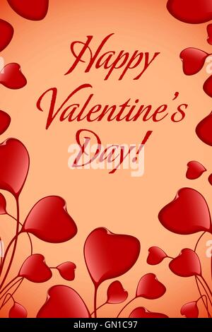 Valentinstag-Grußkarte Stock Vektor