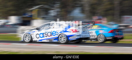 MELBOURNE, WINTON/Australien, 22. Mai 2016: Qualifying-Session für Rennen 11 von der Vigin Australien Supercars Champiionship bei Wi Stockfoto