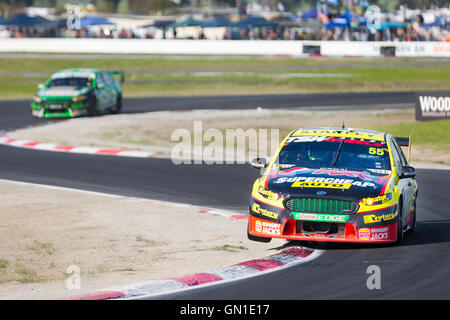 MELBOURNE, WINTON/Australien, 22. Mai 2016: Rennen 11 der Vigin Australien Supercars Meisterschaft Winton Raceway. Stockfoto