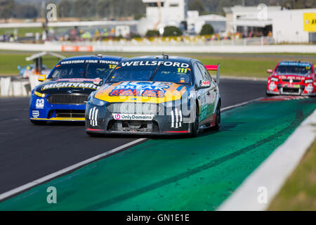 MELBOURNE, WINTON/Australien, 22. Mai 2016: Virgin Australia Supercars Meisterschaft - Chris Pither (Super Schwarz Racing) während Stockfoto