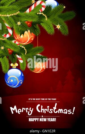 Merry Christmas Card. Stock Vektor