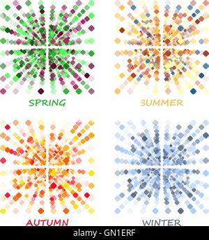 Abstrakte digitale Quadrat-Muster Stock Vektor