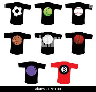 Sport Ball T Shirt Stock Vektor