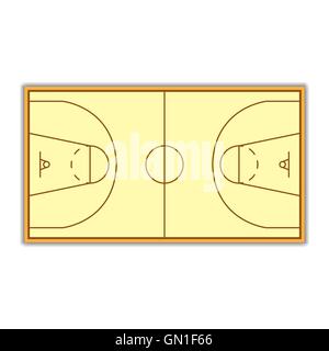 Ein Feld für Basketball-Vektor-Illustration. Stock Vektor