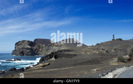 Ponta Dos Capelhinos Vulkan, Faial, Azoren. Vulkanlandschaft auf der portugiesischen Insel Faial auf den Azoren Stockfoto