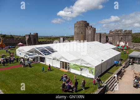 Frühling Fayre in Pembroke Castle - mittelalterliche Tag Stockfoto