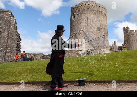 Frühling Fayre in Pembroke Castle - mittelalterliche Tag Stockfoto