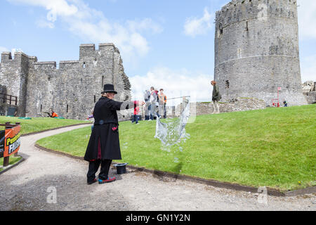 Frühling Fayre in Pembroke Castle - mittelalterliche Tag Stockfoto