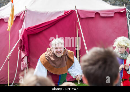 Frühling Fayre in Pembroke Castle - mittelalterliche Tag Stockfoto