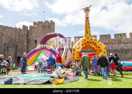 Frühling Fayre in Pembroke Castle - mittelalterliche Tag Stockfoto