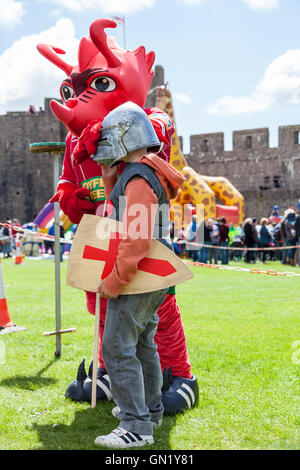 Frühling Fayre in Pembroke Castle - mittelalterliche Tag Stockfoto