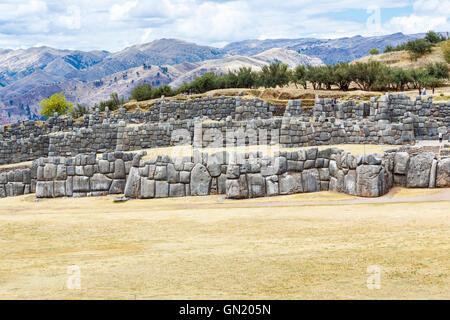 Sacsayhuaman, historische Hauptstadt des Inka-Reiches, in der Nähe von Cuzco, Peru Stockfoto