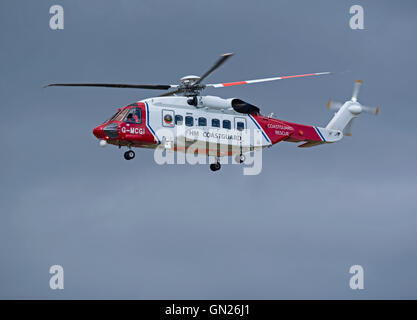 Sikorsky S-92A Küstenwache SAR Hubschrauber (G-MCGI) Sitz in Inverness. SCO 11.201. Stockfoto
