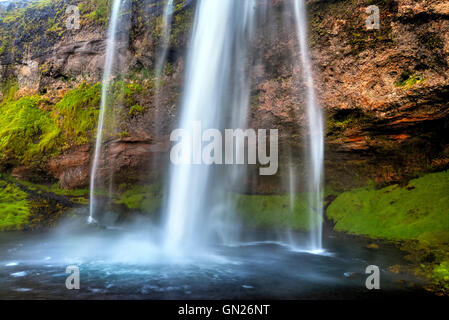 Seljalandsfoss, Seljalands-Fluss, Island Stockfoto