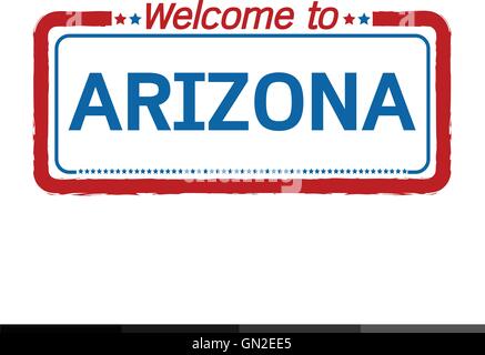 Herzlich Willkommen Sie in ARIZONA der US State Illustration design Stock Vektor