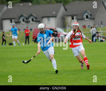 Fort William, Schottland, Großbritannien. 27. August 2016. 27. August 2016 Schottland, Vereinigtes Königreich. Die wichtigste Veranstaltung der Frauen Shinty final fand heute auf eine Aird Fort William zwischen Lochaber und Skye Credit: Kenny Ferguson/Alamy Live News Stockfoto