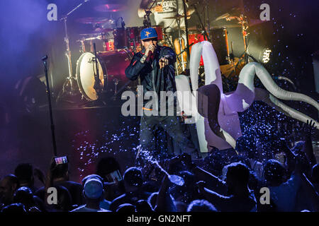 19. August 2016 - Clarkston, Michigan, USA - VANILLA ICE durchführen auf der '' I Love der 90er Tour'' DTE Energy Music Theatre in Clarkston, MI am 19. August 2016 (Image Credit: © Marc Nader über ZUMA Draht) Stockfoto