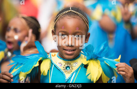 London, 28. August 2016, Teilnehmer an der Notting Hill Carnival Kredit: Ian Davidson/Alamy Live-Nachrichten Stockfoto