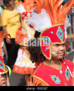 London, 28. August 2016, Teilnehmer an der Notting Hill Carnival Kredit: Ian Davidson/Alamy Live-Nachrichten Stockfoto