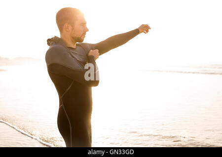 Immer bereit für die Surf surfer Stockfoto