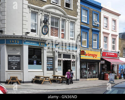 Die blauen Anker, Southwark Park Road, Bermondsey Stockfoto