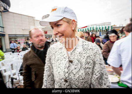 Heather Mills McCartney geben ein Veganer Kochvorführung im Stadtzentrum von Brighton Stockfoto