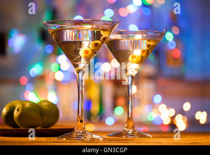 Martini Cocktail Gläser Stockfoto