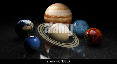 3D Abbildung des Planeten. Elemente des Bildes von der NASA eingerichtet. Stockfoto