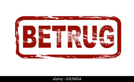 Stempel - Betrug (engl.: Betrug) Stockfoto