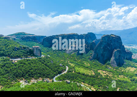 Roussanou Kloster, Meteora, Thessalien, Griechenland Stockfoto