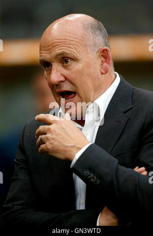 Hull City Interimstrainer Mike Phelan vor dem Premier League-Spiel im Stadion KCOM, Rumpf. Stockfoto