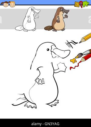 Oberfläche und Farbe Aufgabe mit Tier Stock Vektor