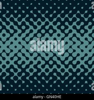 Vektor nahtlose Halbton Farbverlauf gerundet unregelmäßige Navy blaues Muster Stock Vektor