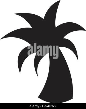 Vector black Palm Symbol auf weißem Hintergrund Stock Vektor