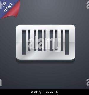 Barcode-Symbol Symbol. 3D-Stil. Trendiges, modernes Design mit Platz für Ihren Text vektor Stock Vektor