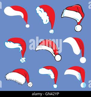 Santa Hüte Stock Vektor