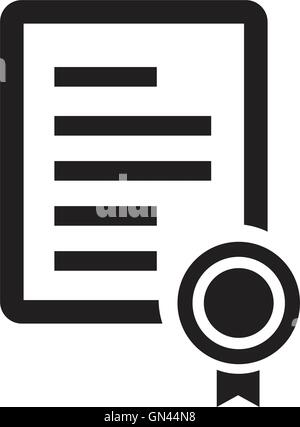 Einfaches Symbol Diplom Stock Vektor