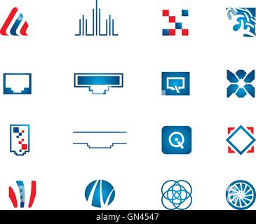 Vektor-Netzwerk Icons set Stock Vektor