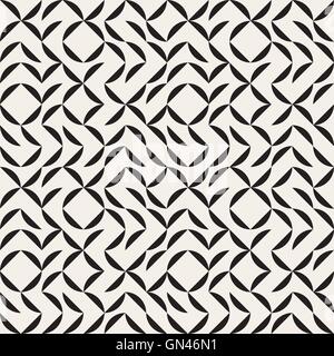 Vektor nahtlose schwarz-weiß unregelmäßigen Bogen geometrischen Raster Stock Vektor